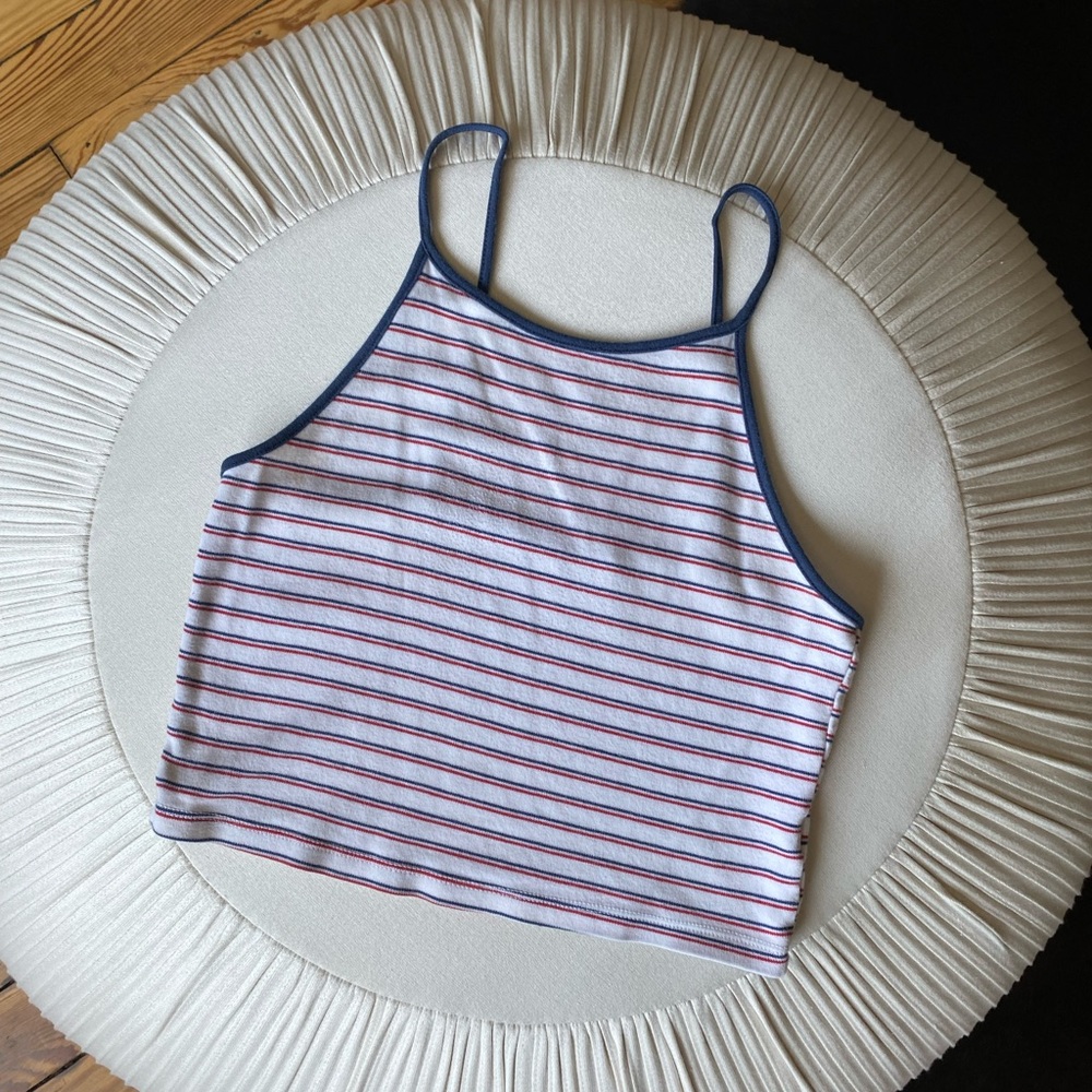 Brandy Melville Crop Tank Top with Stripes